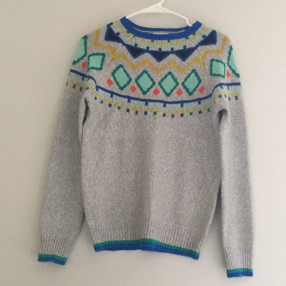 Girls cat and jack fairisle sweater tunic nwot L